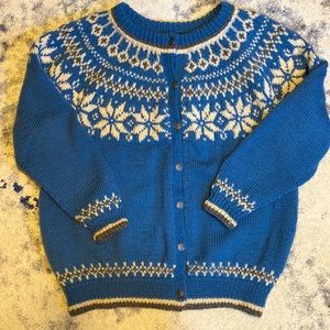 Dale of Norway large fair isle Icelandic wool sweater.  Good used condition.